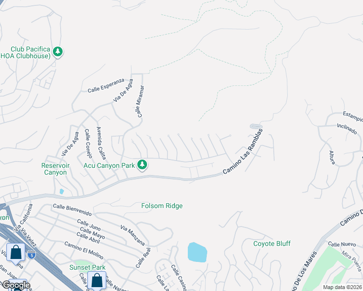 map of restaurants, bars, coffee shops, grocery stores, and more near 33781 Shannon Lane in San Juan Capistrano