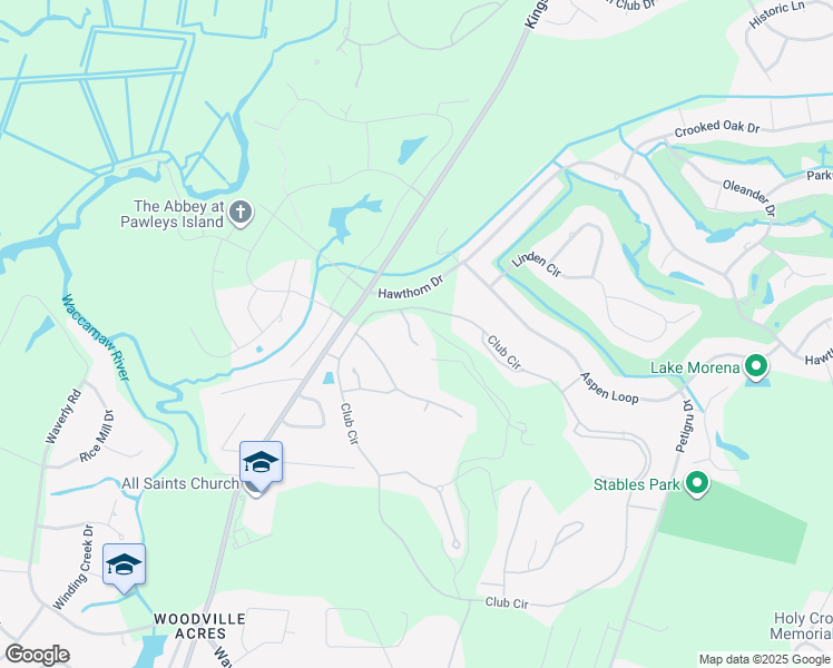 map of restaurants, bars, coffee shops, grocery stores, and more near 67 Golf View Ct in Pawleys Island