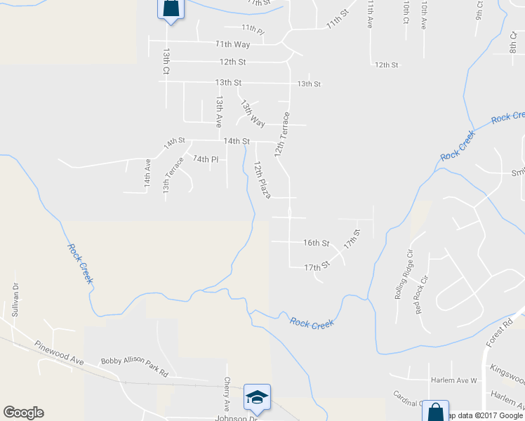 map of restaurants, bars, coffee shops, grocery stores, and more near 1224 15th Street in Pleasant Grove