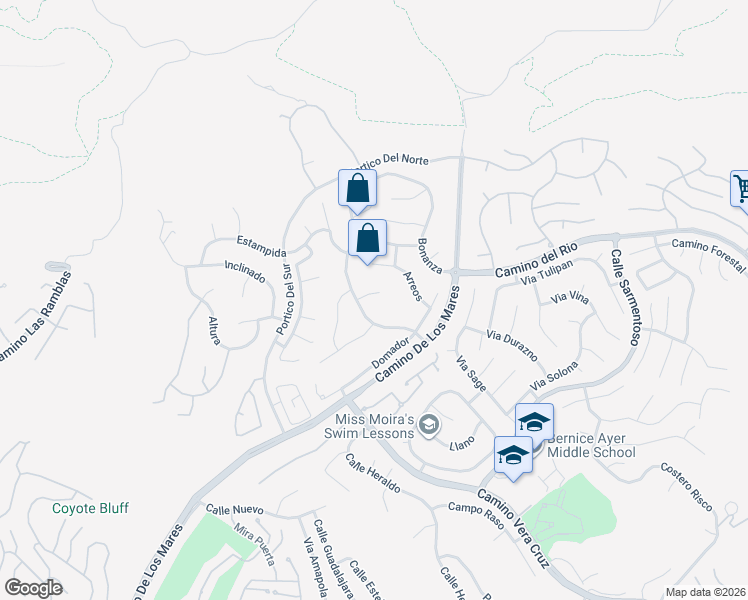 map of restaurants, bars, coffee shops, grocery stores, and more near 2931 Hierro in San Clemente
