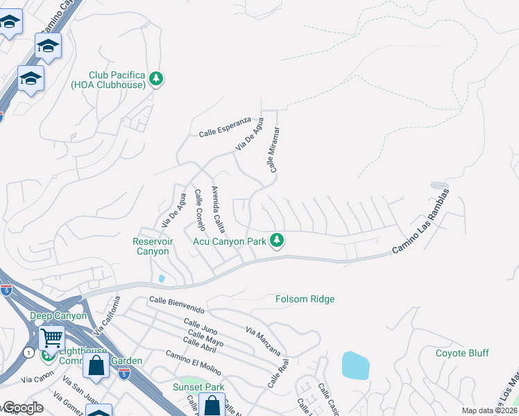 map of restaurants, bars, coffee shops, grocery stores, and more near 33771 Killarney Lane in San Juan Capistrano
