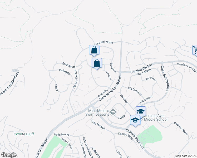 map of restaurants, bars, coffee shops, grocery stores, and more near 2931 Hierro in San Clemente