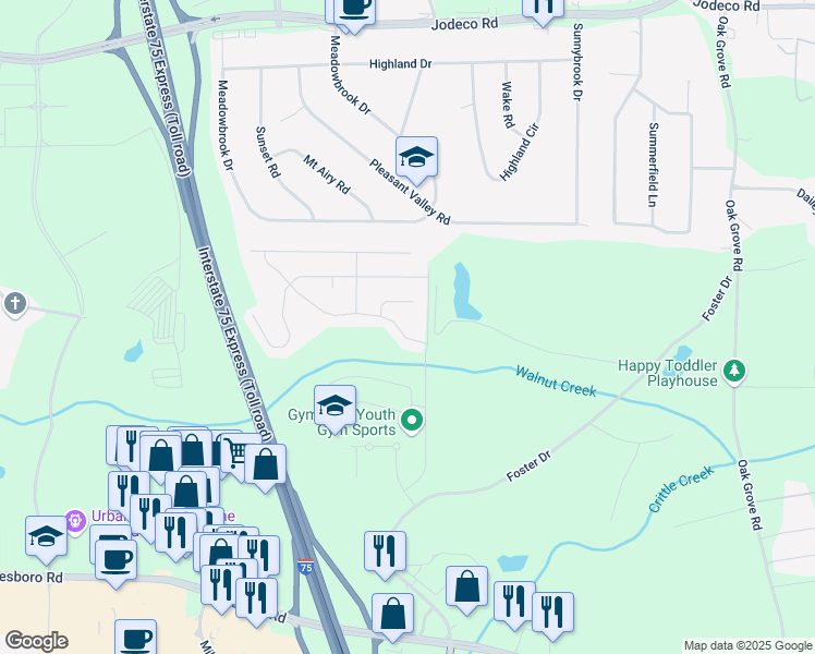 map of restaurants, bars, coffee shops, grocery stores, and more near 118 Annaberg Place in McDonough