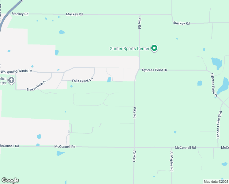 map of restaurants, bars, coffee shops, grocery stores, and more near 111 Beaver's Bend in Gunter