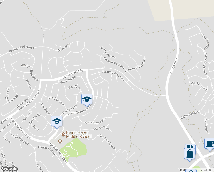 map of restaurants, bars, coffee shops, grocery stores, and more near 5621 Costa Maritima in San Clemente