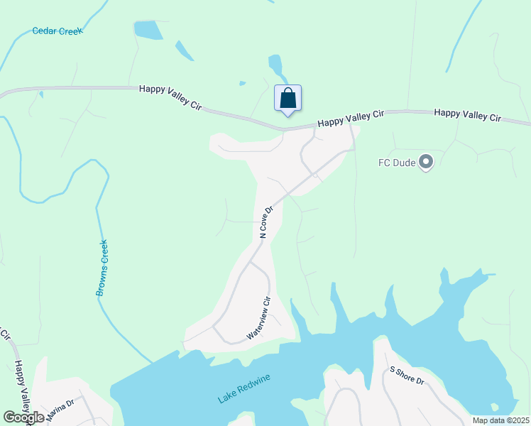 map of restaurants, bars, coffee shops, grocery stores, and more near 203 North Cove Drive in Newnan