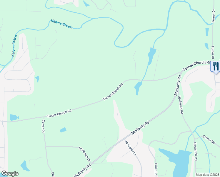 map of restaurants, bars, coffee shops, grocery stores, and more near 2124 Turner Church Road in McDonough