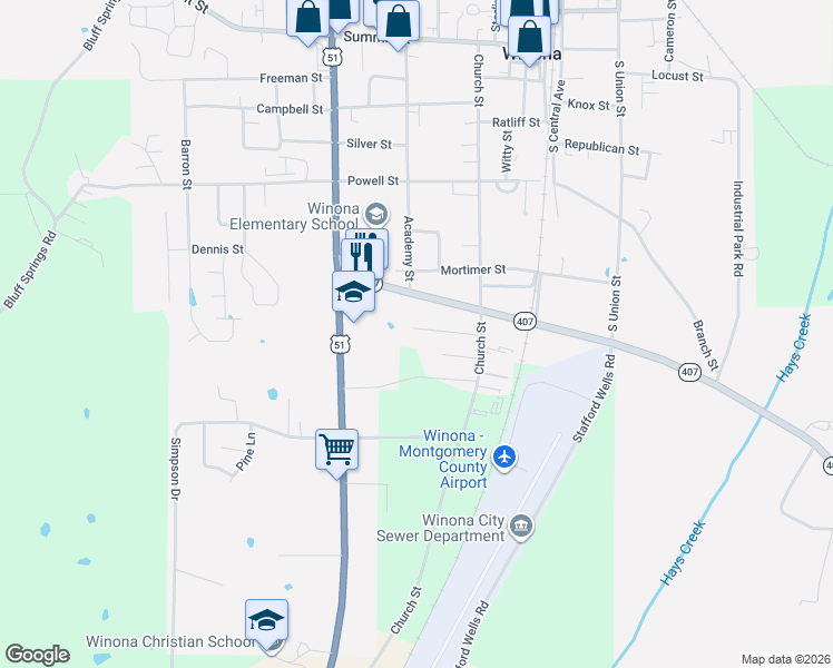 map of restaurants, bars, coffee shops, grocery stores, and more near 217 Pearl Street in Winona