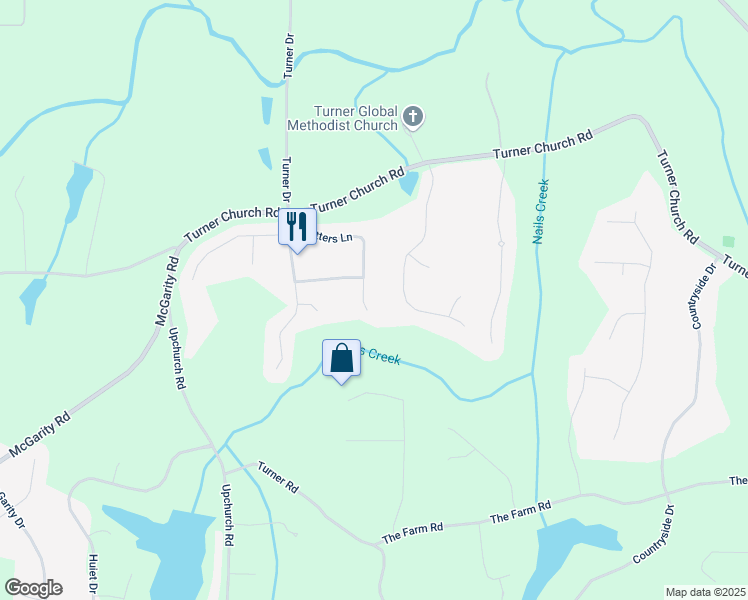 map of restaurants, bars, coffee shops, grocery stores, and more near 598 Trotters Lane in McDonough