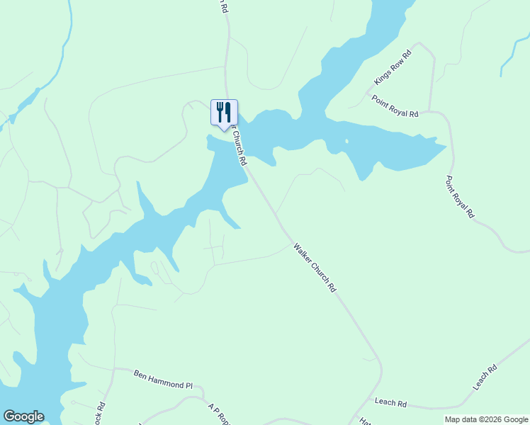 map of restaurants, bars, coffee shops, grocery stores, and more near 4161 Walker Church Road in Greensboro