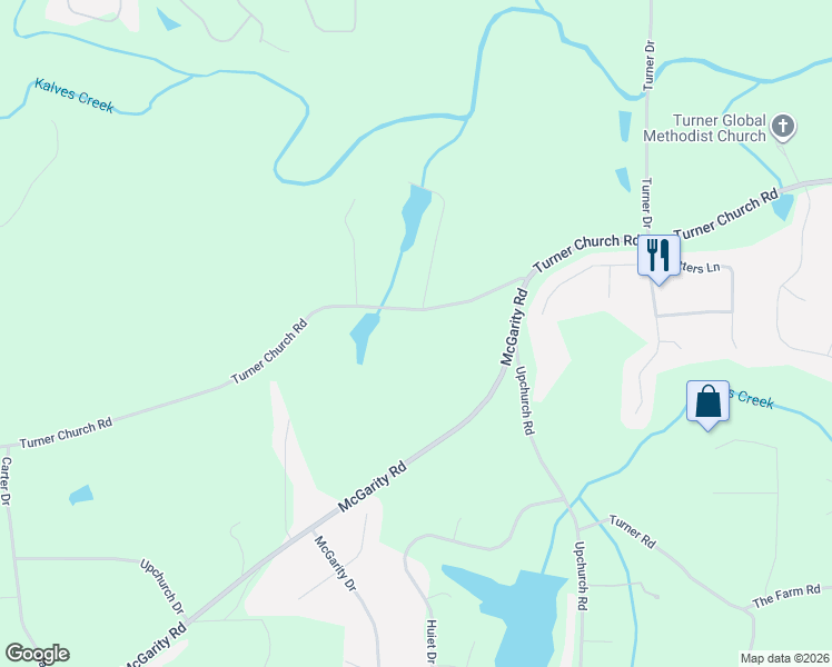 map of restaurants, bars, coffee shops, grocery stores, and more near 2360 Turner Church Road in McDonough