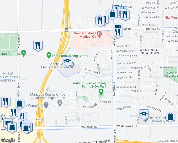 9263 West Belvoir Road Phoenix Az Walk Score
