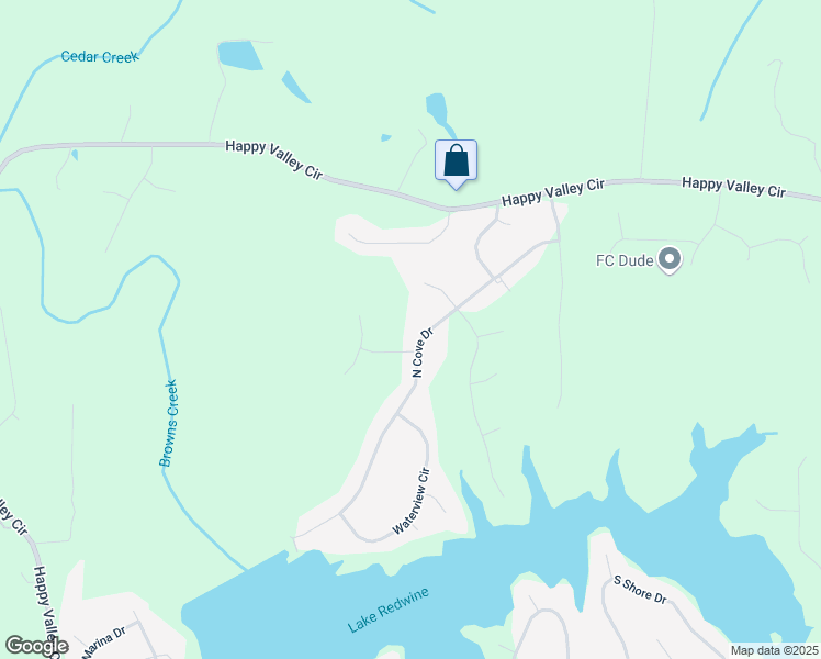 map of restaurants, bars, coffee shops, grocery stores, and more near 203 North Cove Drive in Newnan