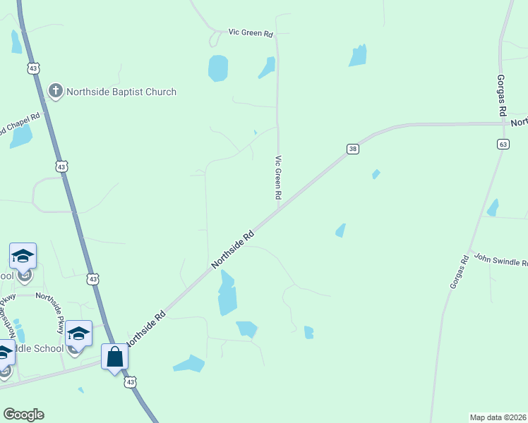 map of restaurants, bars, coffee shops, grocery stores, and more near 19064 Vic Green Road in Northport