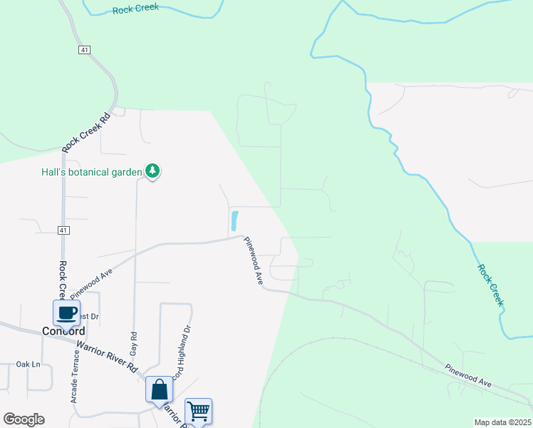 map of restaurants, bars, coffee shops, grocery stores, and more near 921 Cherokee Road in Bessemer