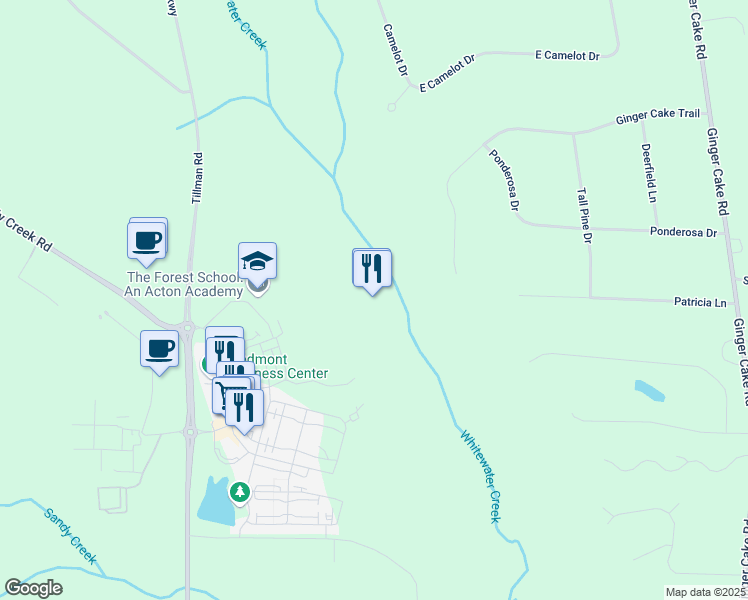 map of restaurants, bars, coffee shops, grocery stores, and more near 140 Rolison Way in Fayetteville