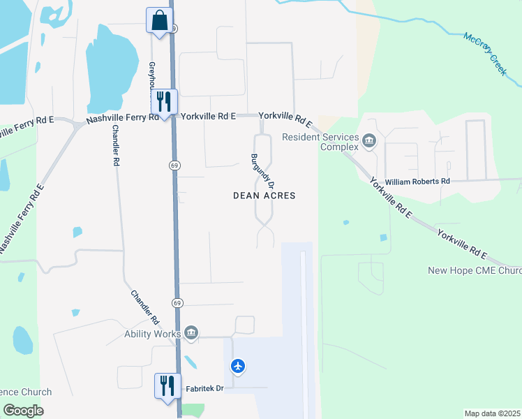 map of restaurants, bars, coffee shops, grocery stores, and more near 280 Burgundy Drive in Columbus