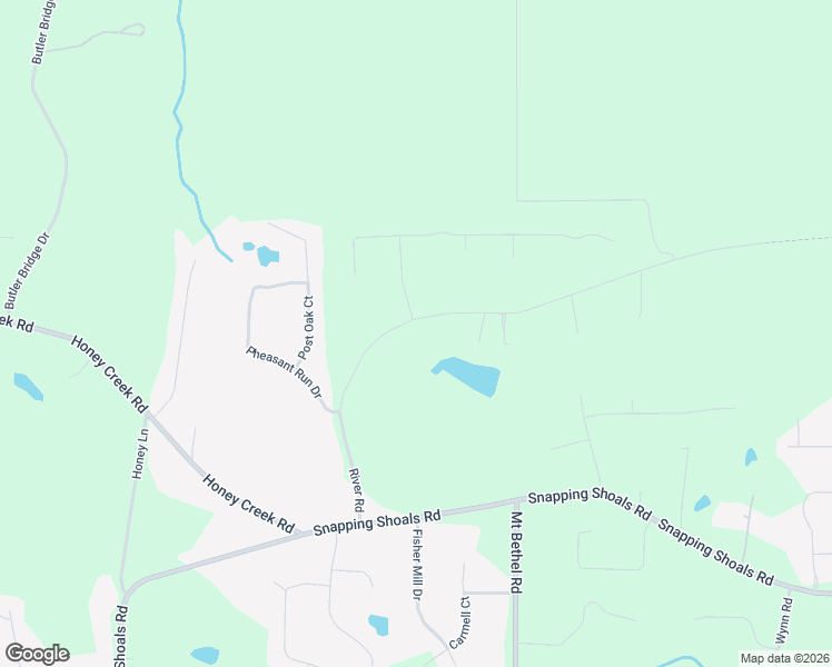 map of restaurants, bars, coffee shops, grocery stores, and more near 256 River Road in McDonough