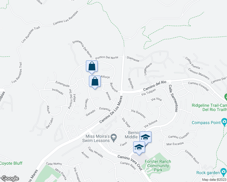 map of restaurants, bars, coffee shops, grocery stores, and more near 2908 Bonanza in San Clemente