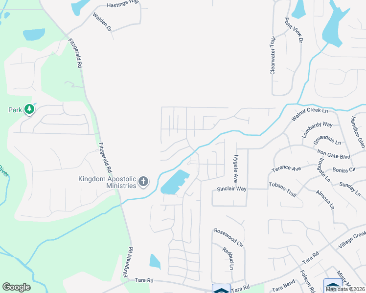 map of restaurants, bars, coffee shops, grocery stores, and more near 2312 Wallis Creek Trail in Jonesboro