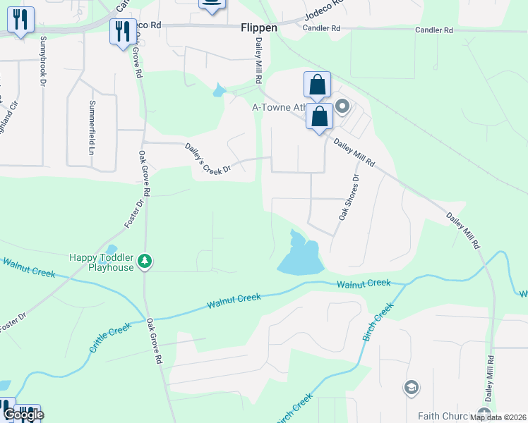 map of restaurants, bars, coffee shops, grocery stores, and more near 330 Lakeridge Court in McDonough