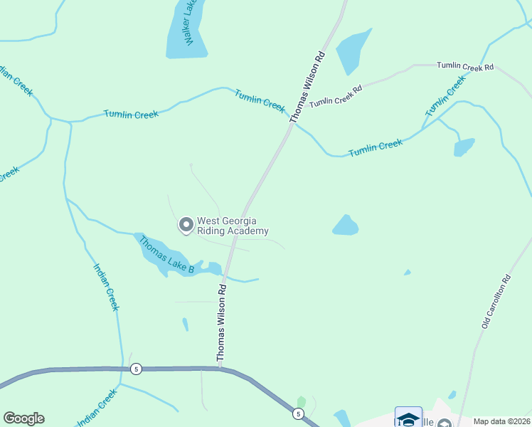 map of restaurants, bars, coffee shops, grocery stores, and more near 301 Thomas Wilson Road in Roopville
