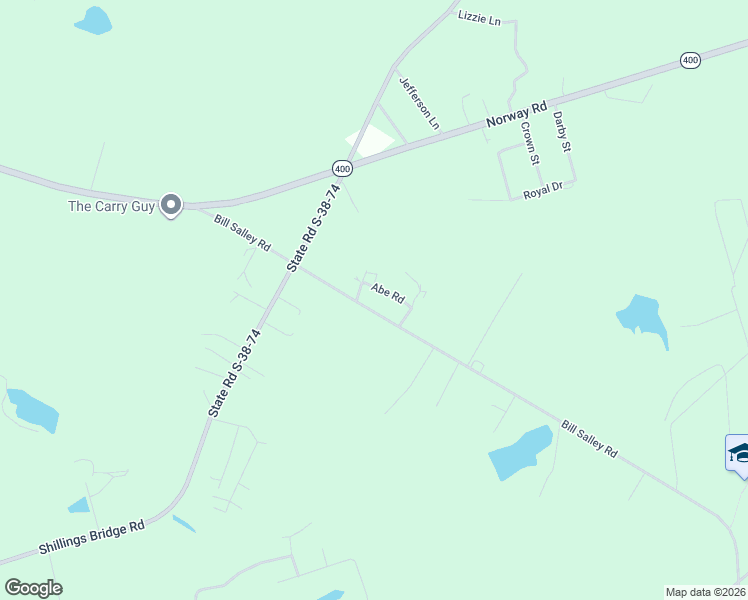 map of restaurants, bars, coffee shops, grocery stores, and more near 259 Bill Salley Road in Orangeburg