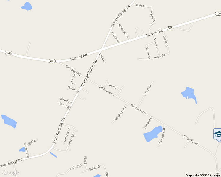 map of restaurants, bars, coffee shops, grocery stores, and more near 259 Bill Salley Road in Orangeburg