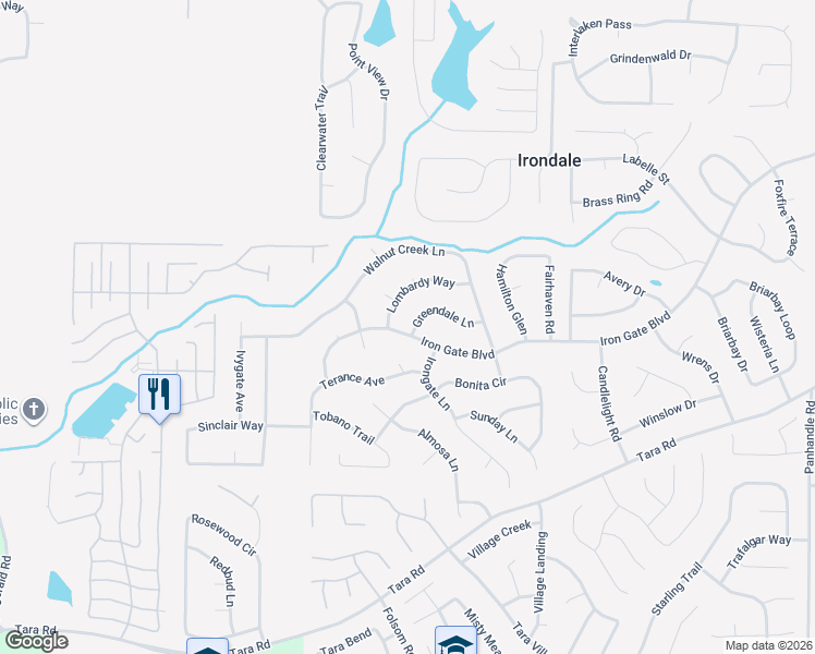 map of restaurants, bars, coffee shops, grocery stores, and more near 1026 Greendale Lane in Jonesboro