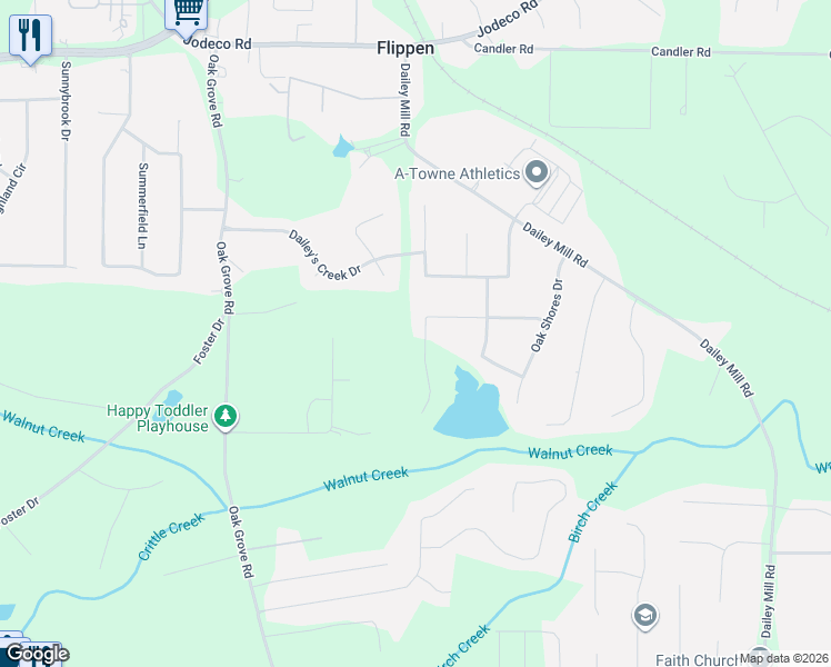 map of restaurants, bars, coffee shops, grocery stores, and more near 330 Lakeridge Court in McDonough
