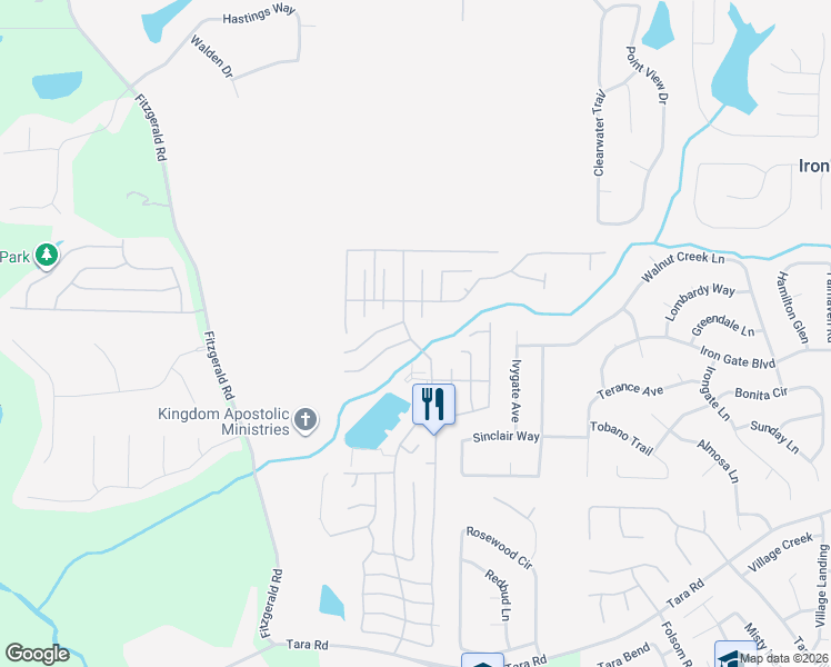 map of restaurants, bars, coffee shops, grocery stores, and more near 763 Hunter Ridge Drive in Jonesboro