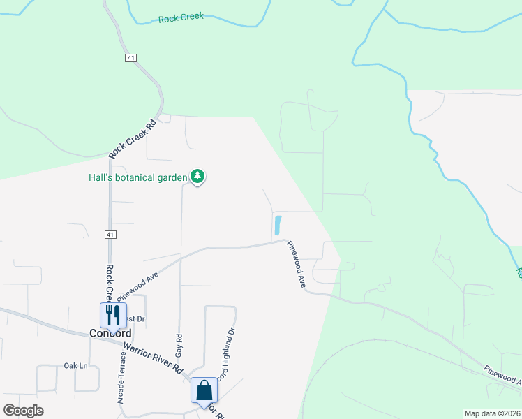 map of restaurants, bars, coffee shops, grocery stores, and more near 928 Cherokee Road in Hueytown
