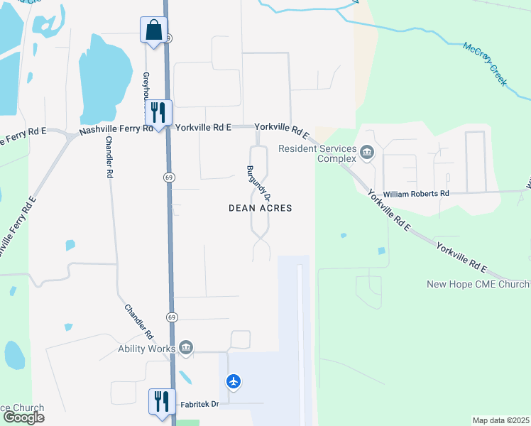 map of restaurants, bars, coffee shops, grocery stores, and more near 280 Burgundy Drive in Columbus