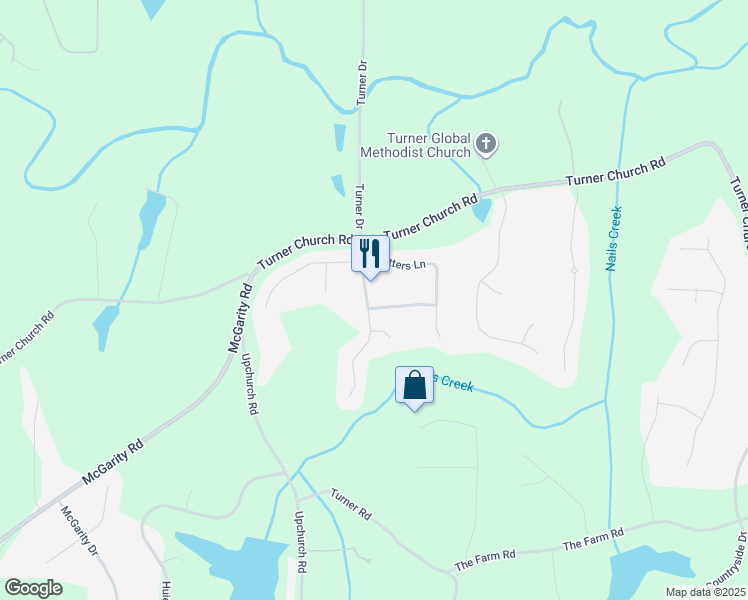 map of restaurants, bars, coffee shops, grocery stores, and more near 201 Blue Grass Terrace in McDonough