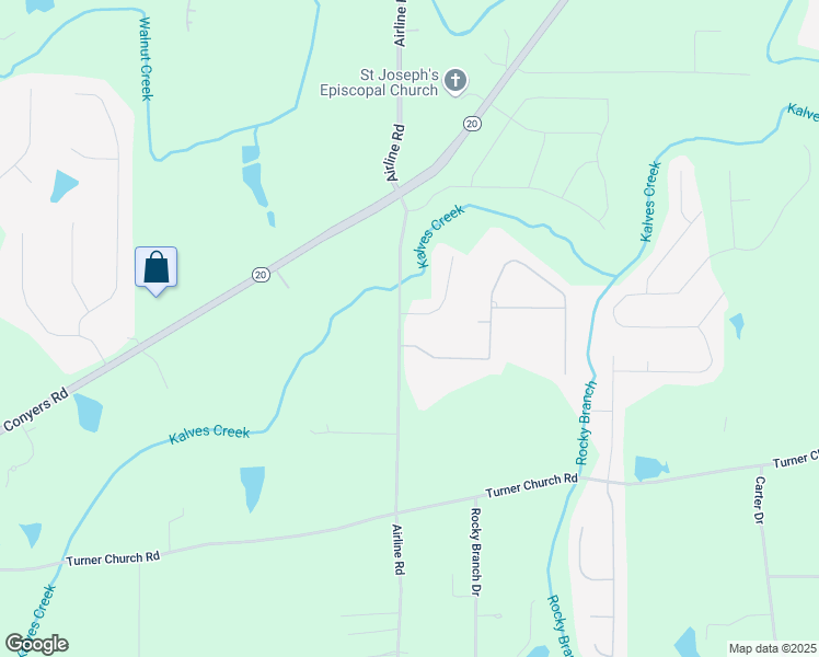 map of restaurants, bars, coffee shops, grocery stores, and more near 10 Gentry Drive in McDonough