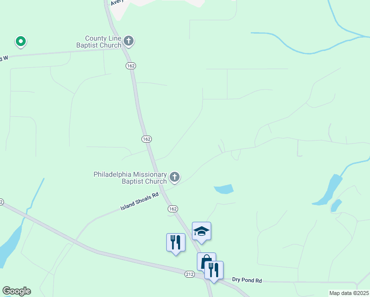 map of restaurants, bars, coffee shops, grocery stores, and more near 90 Cypress Drive in Covington
