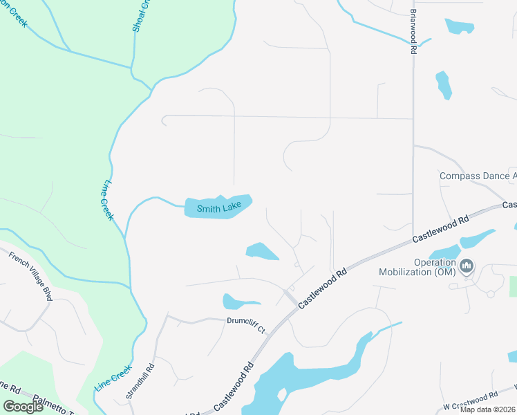 map of restaurants, bars, coffee shops, grocery stores, and more near 190 Chaparral Trace in Tyrone