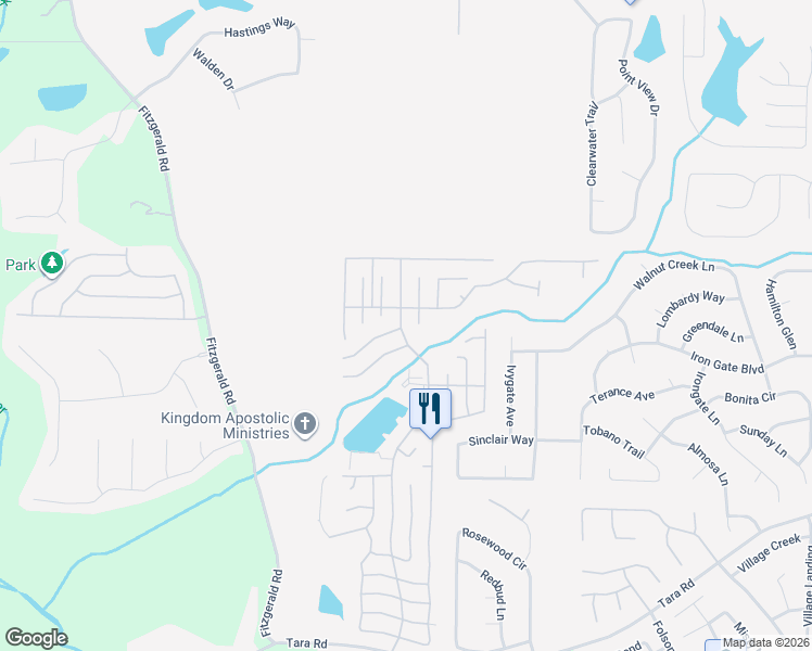 map of restaurants, bars, coffee shops, grocery stores, and more near 763 Hunter Ridge Drive in Jonesboro
