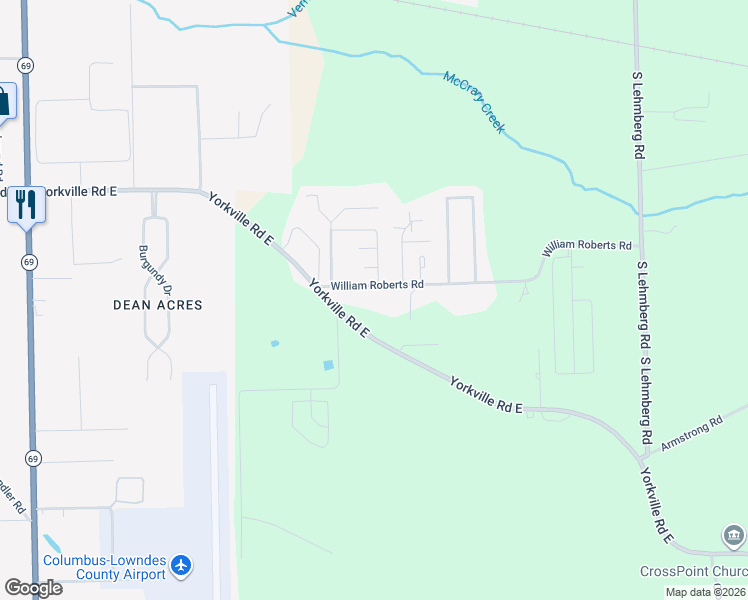 map of restaurants, bars, coffee shops, grocery stores, and more near 120 William Roberts Road in Columbus