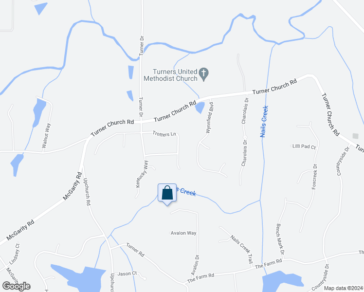 map of restaurants, bars, coffee shops, grocery stores, and more near 583 Trotters Lane in McDonough