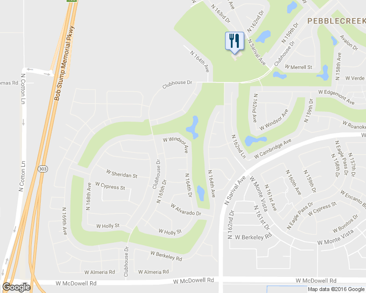 map of restaurants, bars, coffee shops, grocery stores, and more near 16464 Virginia Avenue in Goodyear
