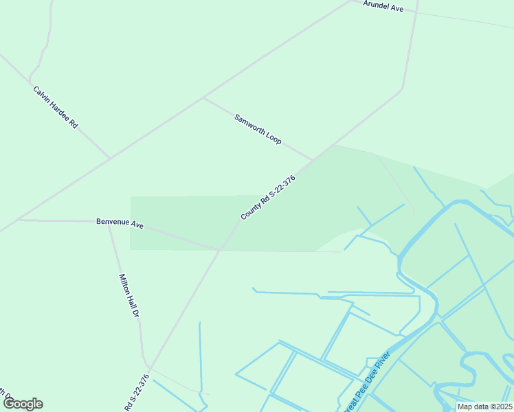 map of restaurants, bars, coffee shops, grocery stores, and more near County Road S-22-376 in Georgetown County