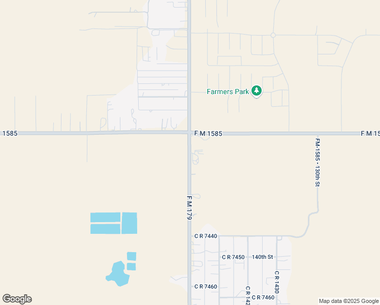 map of restaurants, bars, coffee shops, grocery stores, and more near 13105 County Road 1400 in Wolfforth