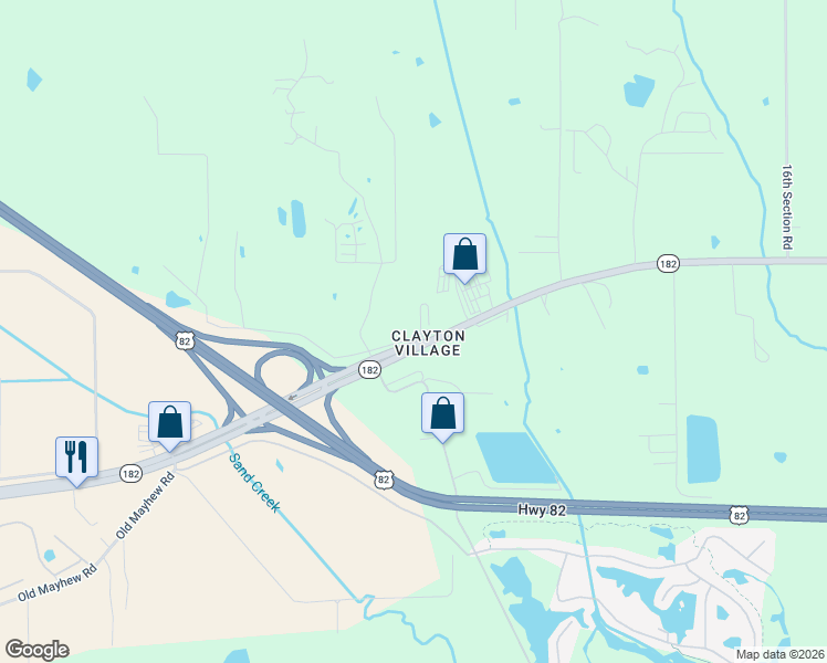 map of restaurants, bars, coffee shops, grocery stores, and more near 12919 Highway 182 in Starkville