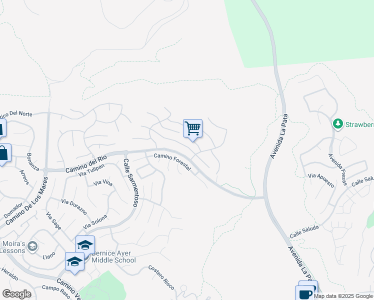map of restaurants, bars, coffee shops, grocery stores, and more near 6336 Camino Marinero in San Clemente