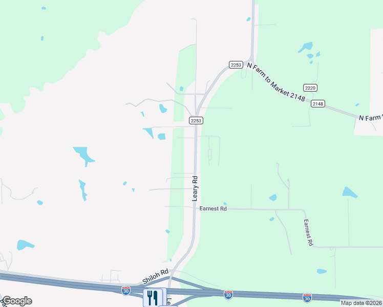 map of restaurants, bars, coffee shops, grocery stores, and more near 898 Leary Rd in Texarkana