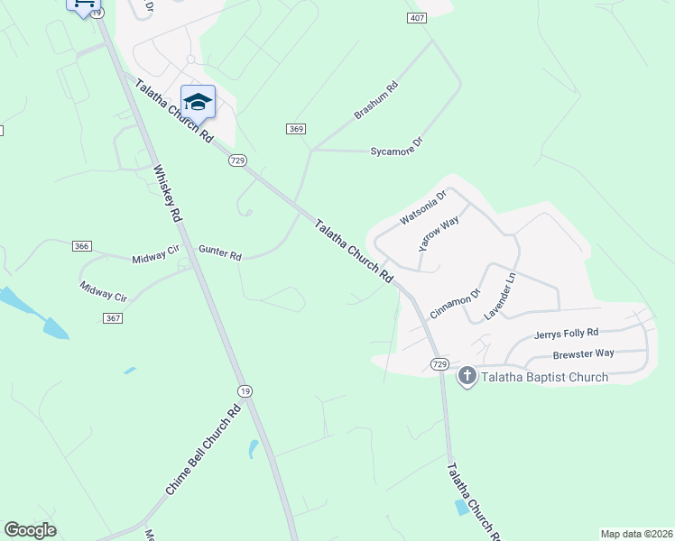 map of restaurants, bars, coffee shops, grocery stores, and more near 266 Talatha Church Road in Aiken