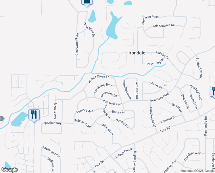 map of restaurants, bars, coffee shops, grocery stores, and more near 1069 Lombardy Way in Jonesboro