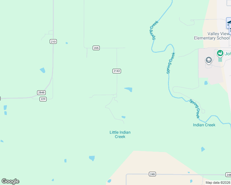 map of restaurants, bars, coffee shops, grocery stores, and more near 384 County Road 2143 in Valley View