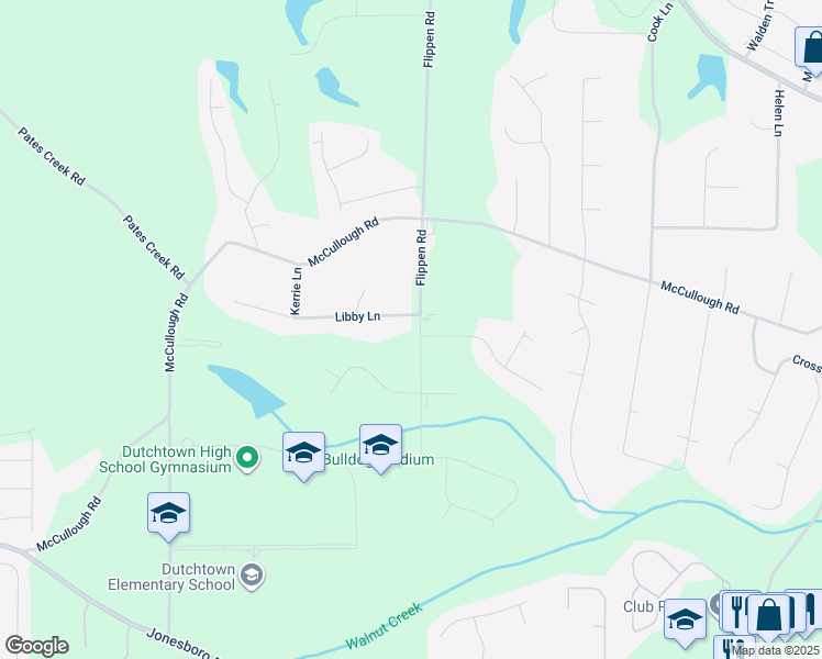 map of restaurants, bars, coffee shops, grocery stores, and more near 101 Libby Lane in Stockbridge